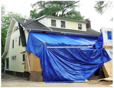 Тент на крышу дома